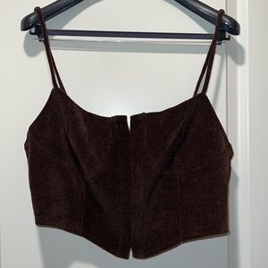 Brown Crop Tank